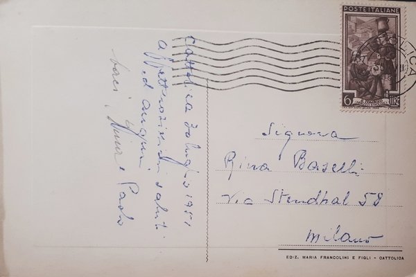 Cartolina - Cattolica - La Spiaggia - 1951