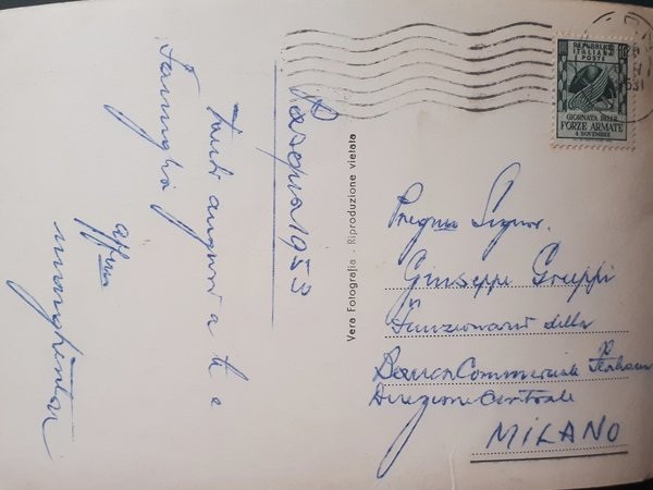 Cartolina - Terni - Piazza del Popolo - 1953