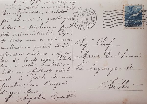 Cartolina - Milano - Porta Venezia - 1950