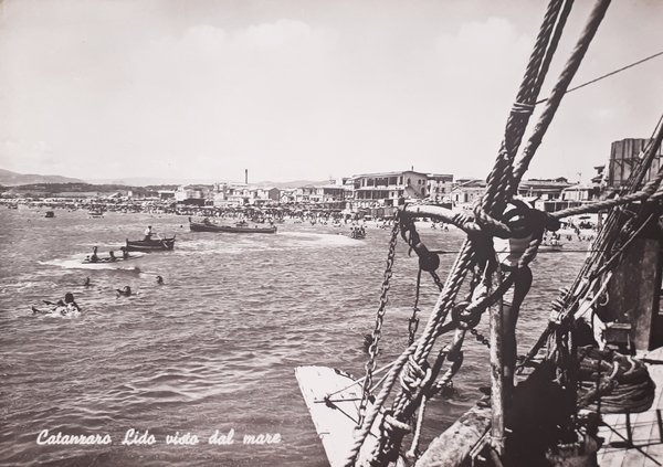 Cartolina - Catanzaro Lido visto dal Mare - 1952