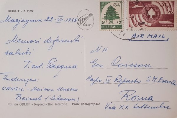 Cartolina - Beyrouth - Une vue - 1958