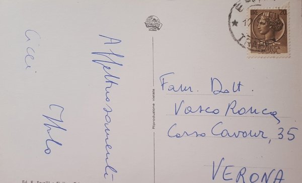Cartolina - Erice - Veduta di Trapani e delle Egadi …