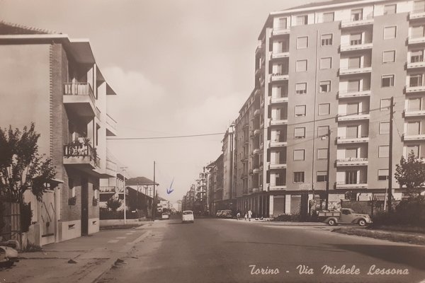 Cartolina - Torino - Via Michele Lessona - 1964