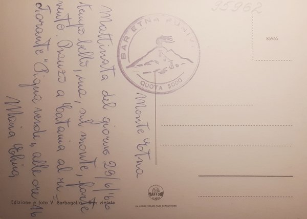 Cartolina - Saluti dall'Etna - Il più alto vulcano attivo …