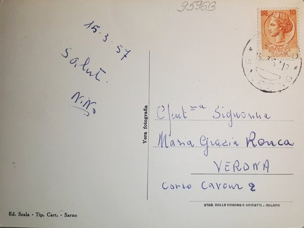 Cartolina - Sarno - Giardini pubblici - La fontana - …