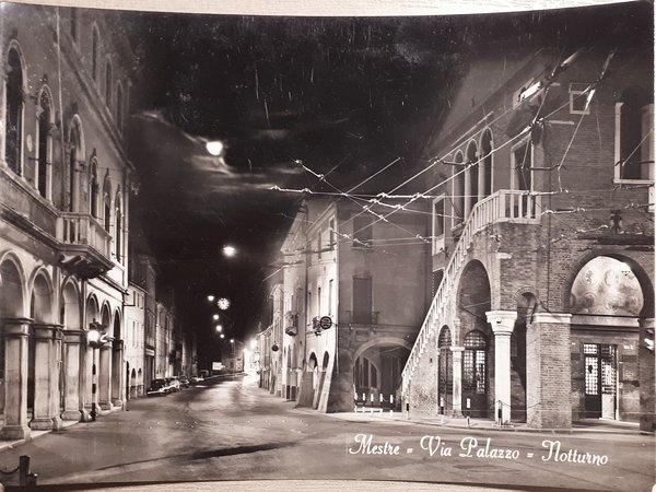 Cartolina - Mestre ( Venezia ) - Via Palazzo - …