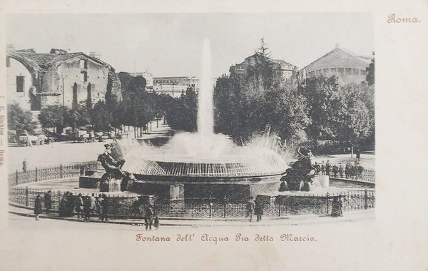 Cartolina - Roma - Fontana dell'Acqua detta Marcio - 1900 …