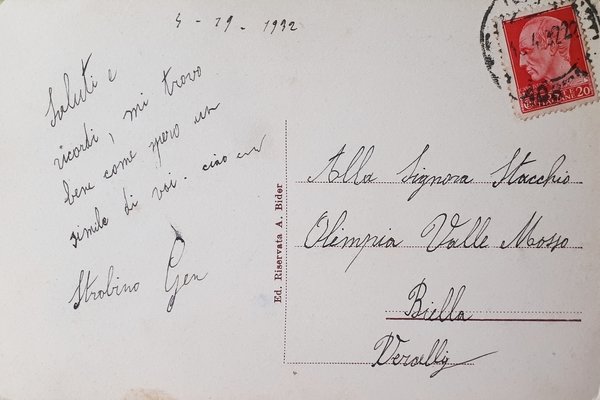 Cartolina - Ivrea - Torre del Castello - 1932