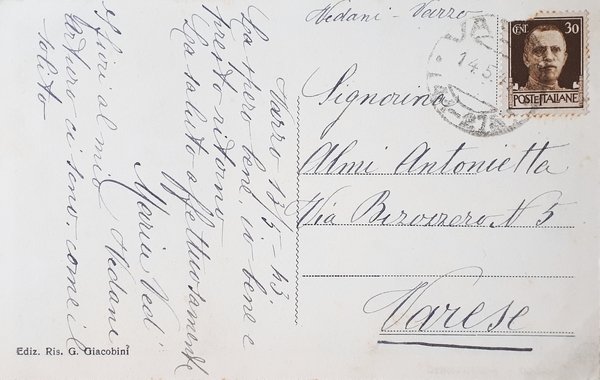 Cartolina - Varzo - Panorama - 1943