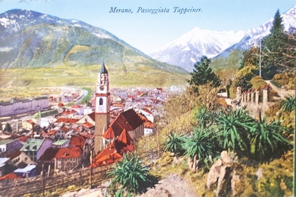 Cartolina - Merano - Passeggiata Tappeiner - 1931