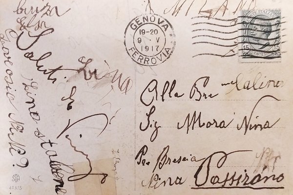 Cartolina - Genova - Piazza Brignole - 1917