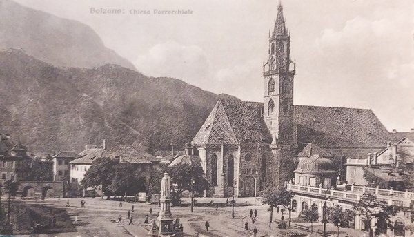 Cartolina - Bolzano - Chiesa Parrocchiale - 1928