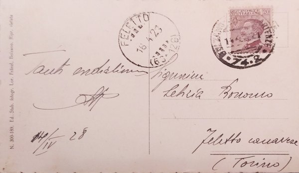 Cartolina - Bolzano - Chiesa Parrocchiale - 1928