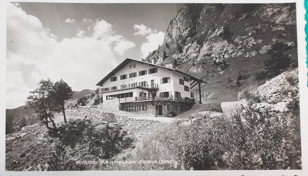 Cartolina - Rifugio Marmolada - Fedaia - 1935