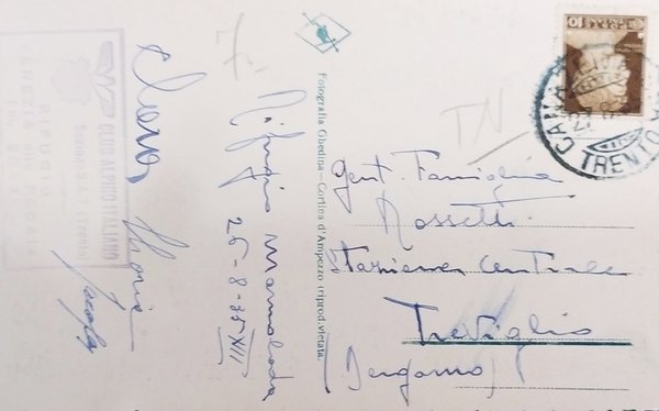 Cartolina - Rifugio Marmolada - Fedaia - 1935