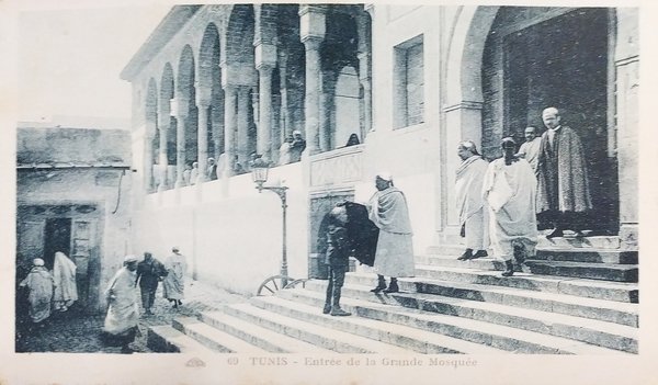 Cartolina - Tunisi - Entrata di a Grande Moschea - …