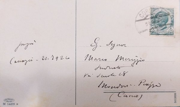 Cartolina - Canazei an der Dolomitenstrasse - 1922