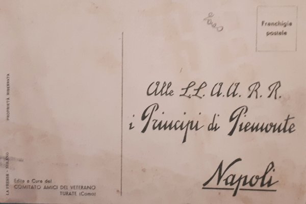 Cartolina ai Principi di Piemonte - Quod Bonum Felix Faustumque …