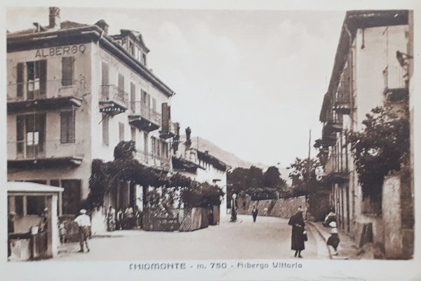 Cartolina - Chiomonte - Albergo Vittoria - 1942