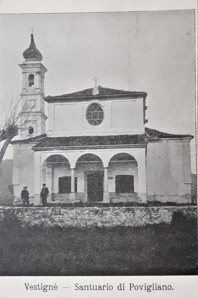 Cartolina - Vestignè - Santuario di Povegliano - 1900 ca. | Immagine principale