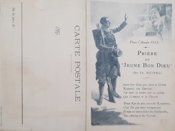 Cartolina - WWI - Pour L'Annee - Priere au Jeune … | Immagine principale