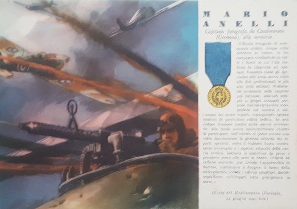 Cartolina - WWII - Mario Anelli - Le Medaglie d'Oro …