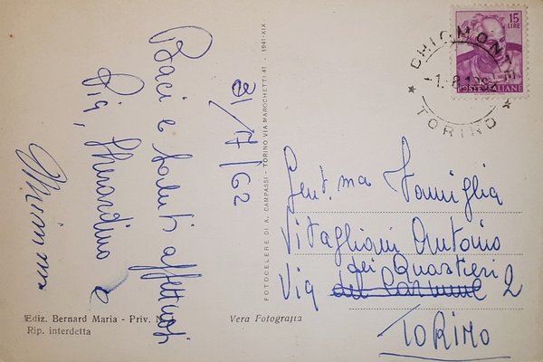 Cartolina - Chiomonte - Centrale Idroelettrica della città di Torino …