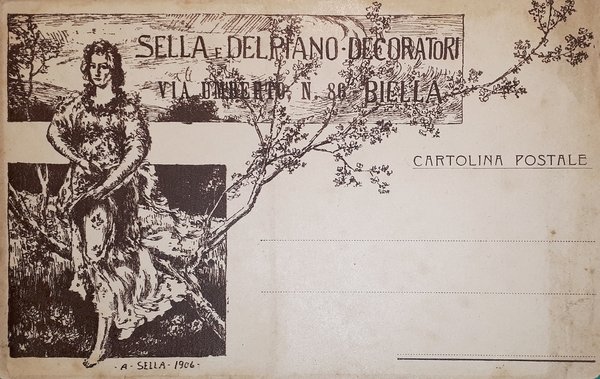 Cartolina - Pubblicitaria - Sella e Del Piano - Decoratori …