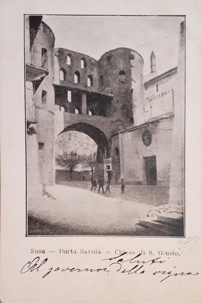 Cartolina - Susa - Porta Savoia e Chiesa di S. …