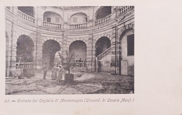 Cartolina - Entrata del Castello di Montemagno - 1900 ca.