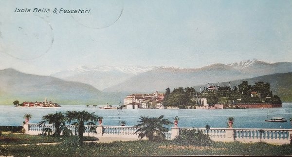 Cartolina - Isola Bella & Pescatori - 1908 | Immagine principale