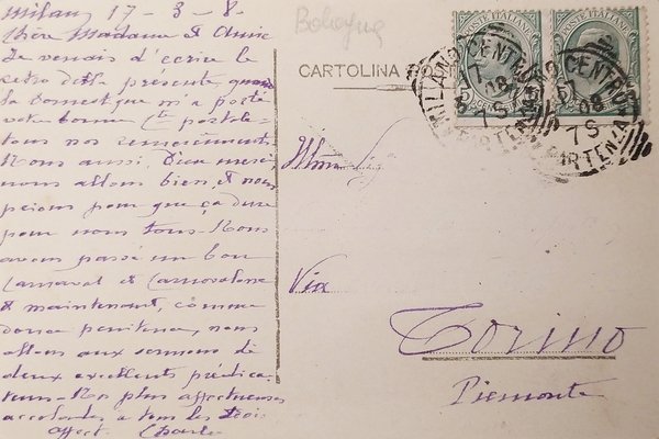 Cartolina - Un Saluto da Bologna - Camposanto - 1908 | Immagine Gallery 2