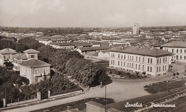 Cartolina - Santhià - Panorama - 1943