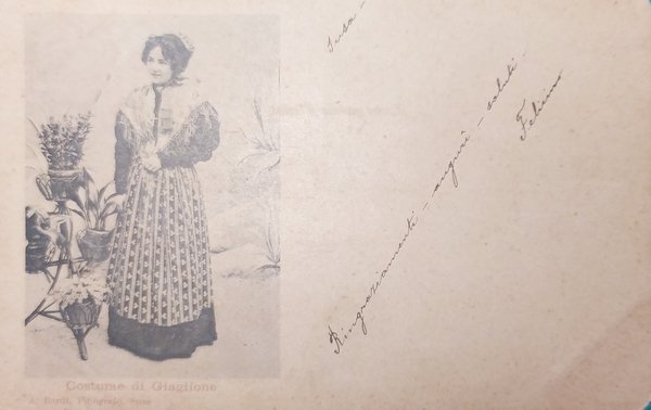 Cartolina - Costume di Giaglione - 1902 | Immagine principale