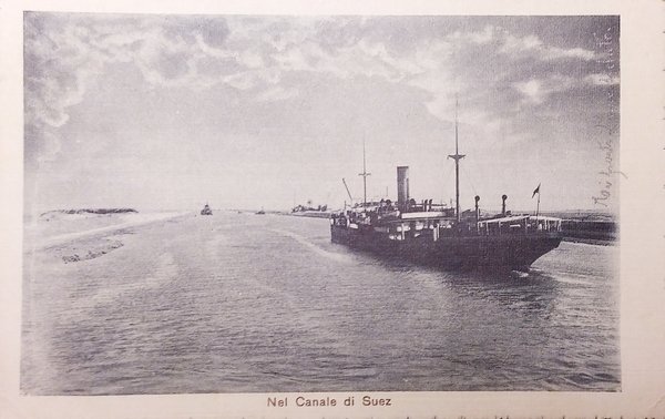 Cartolina - Nel Canale di Suez - 1916