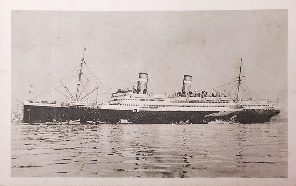 Cartolina Navigazione LLoyd Sabaudo - Nave Conte Rosso - 1931