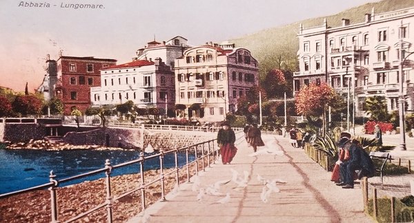 Cartolina - Abbazia - Lungomare - 1930