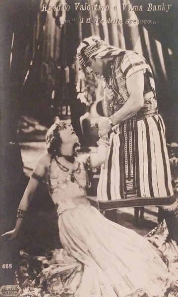 Cartolina - Cinema Muto - Rodolfo Valentino e Vilma Banky … | Immagine principale