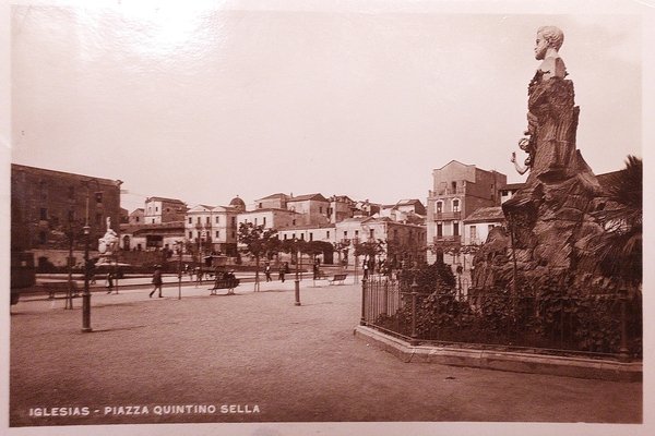 Cartolina - Iglesias - Piazza Quintino Sella - 1935 | Immagine principale