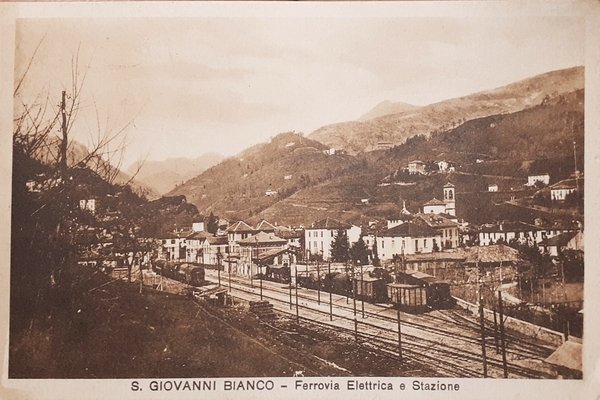 Cartolina - S. Giovanni Bianco - Ferrovia Elettrica e Stazione …