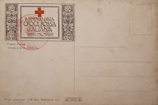 Cartolina - Militaria WWI - Croce Rossa Italiana - Cimitero …
