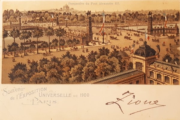 Cartolina Exposition Universelle de Paris 1900 - Perspective Pont Alexandre …