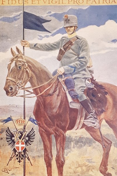 Cartolina - Lancieri di Vittorio Emanuele II - 1910