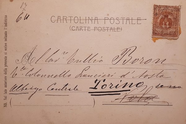Cartolina - 10^ Lancieri Vittorio Emanuele II - 1900 ca.