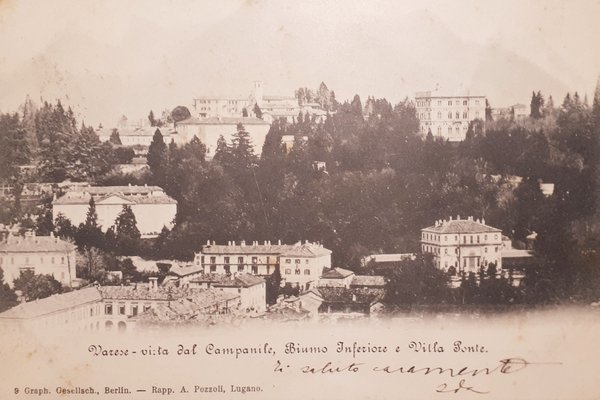 Cartolina - Varese - Vista dal Campanile Biumo Inferiore e …
