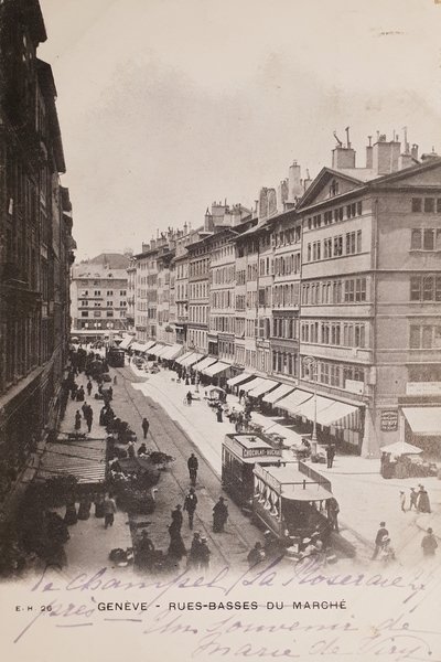 Cartolina - Svizzera - Genève Rue Basses Du Marché - …