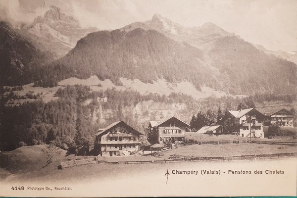 Cartolina - Svizzera - Champéry ( Valais ) - Pensions …