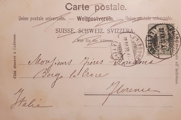 Cartolina - Svizzera - Fribourg - 1902