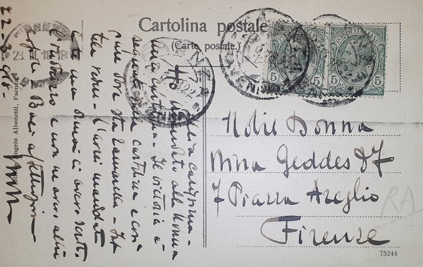 Cartolina - Faenza - Corso Mazzini - 1918