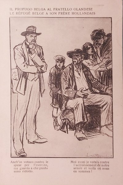 Cartolina WWI - Prestito Nazionale - UIl Profugo Belga al …